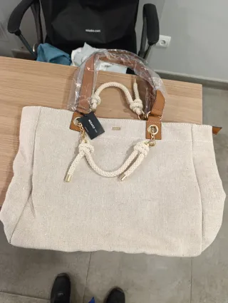 Bolso Misako Beige y Marrón Nuevo