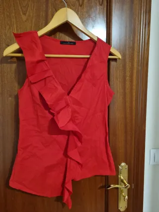 Camisa sin mangas Carolina Herrera Roja