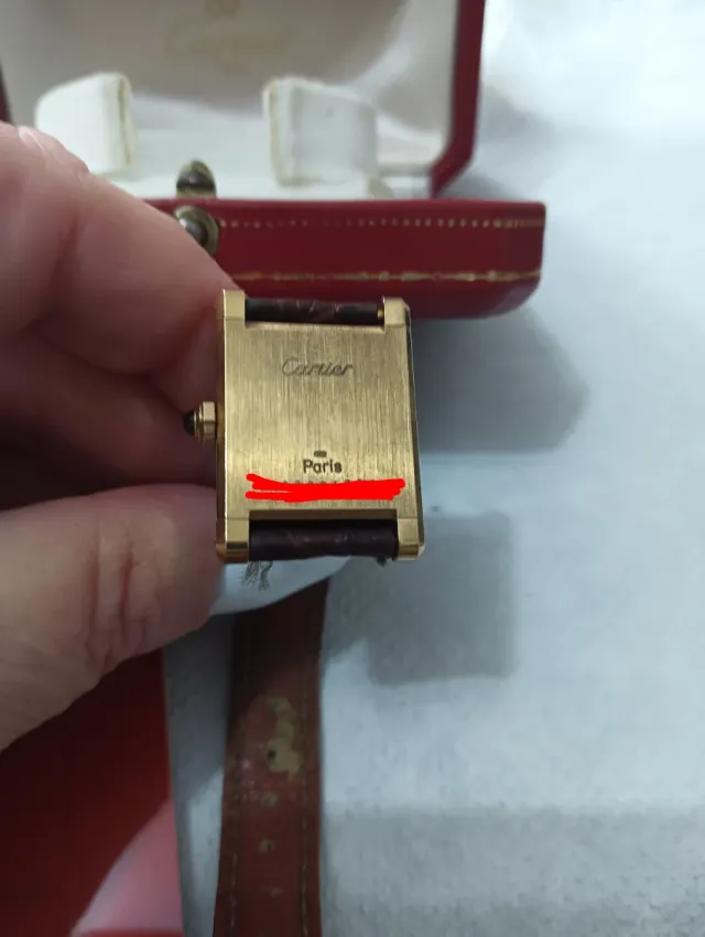 Reloj Cartier Tank Cuero Marrón