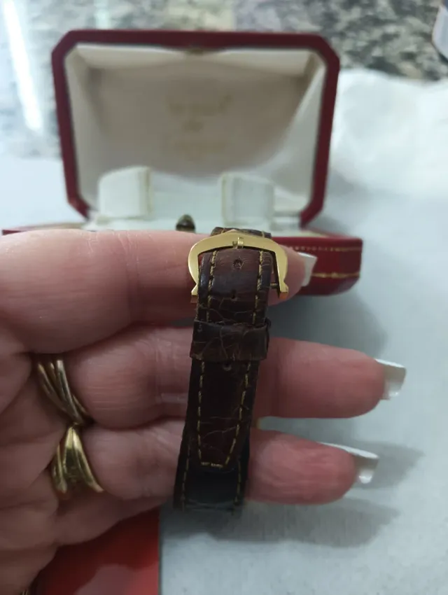 Reloj Cartier Tank Cuero Marrón