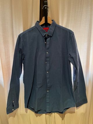 Camisa Zara Hombre Azul Talla M