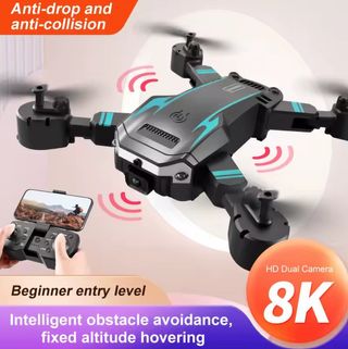 Dron Plegable Negro/Azul 8K Dual Camera NUEVO