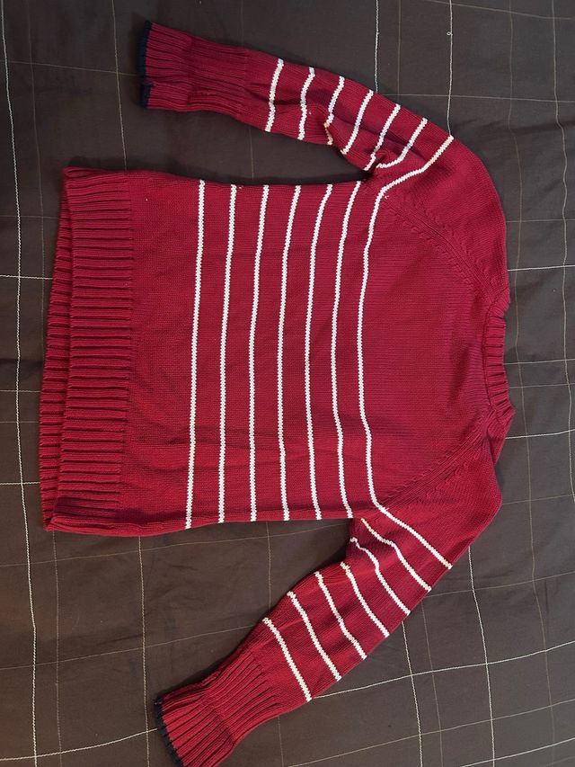 Jersey Massimo Dutti Rayas Rojo y Blanco