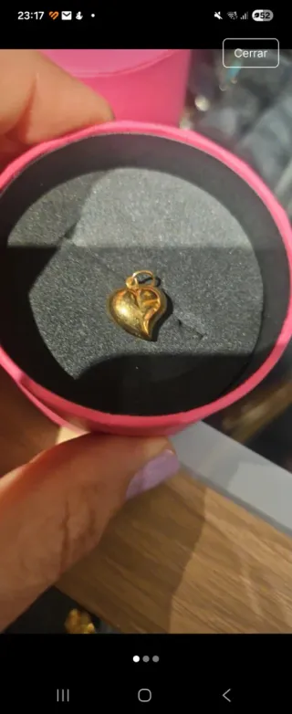 Colgante Corazón Oro 18k Pesa 0,500gr