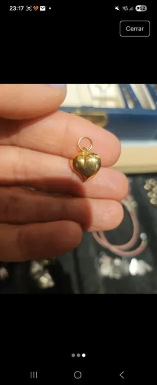 Colgante Corazón Oro 18k Pesa 0,500gr