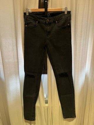 Pantalón vaquero gris Massimo Dutti mujer