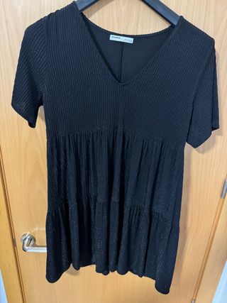 Vestido corto Pull&Bear negro S