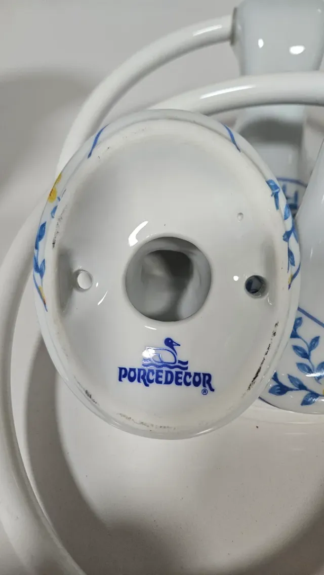 Set accessori bagno in ceramica con fiori