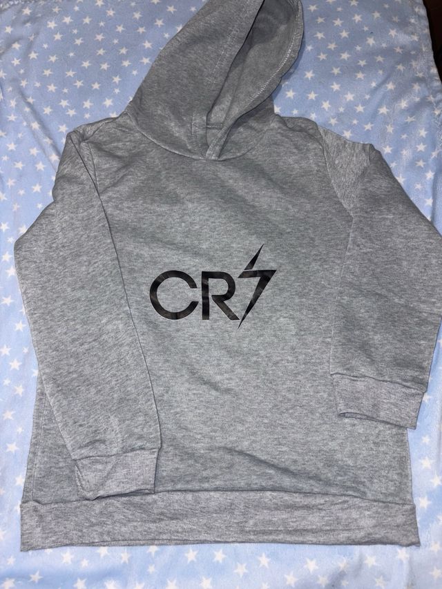Conjunto de chándal infantil CR7 cinza e preto
