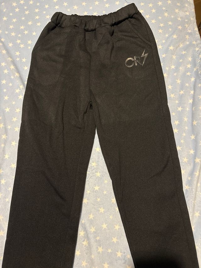 Conjunto de chándal infantil CR7 cinza e preto