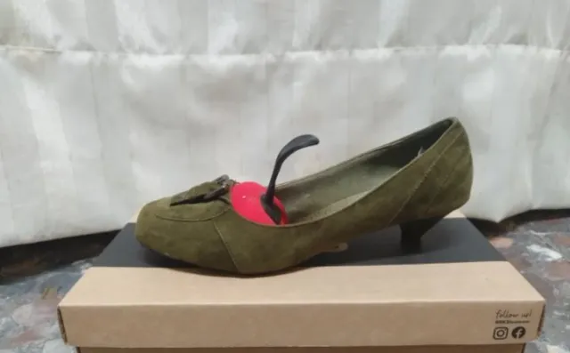 Zapatos tacón bajo Cristian Lay verde