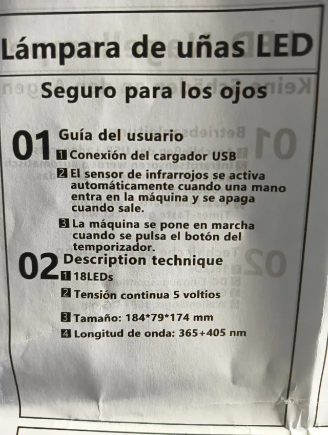 Lámpara Uñas LED UV