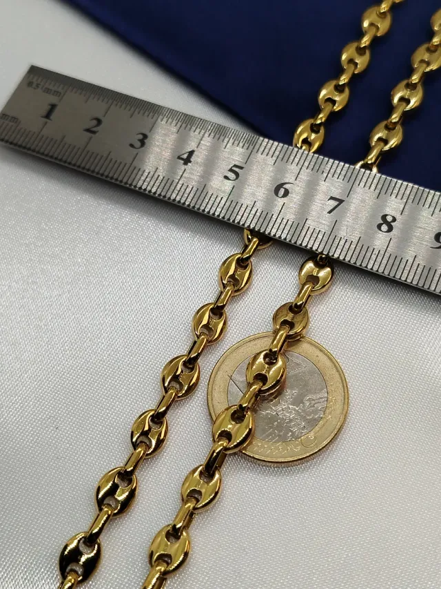 Collar Calabrote Acero Inoxidable Dorado