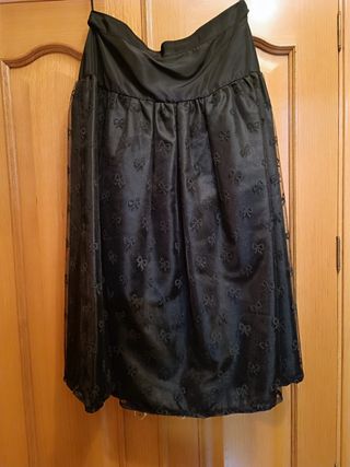 Falda de fiesta negra mujer