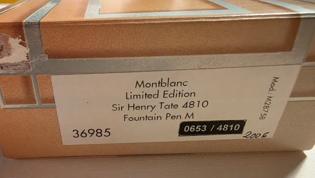 Pluma Montblanc Sir Henry Tate 4810