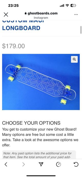 Longboard Transparente con Ruedas LED