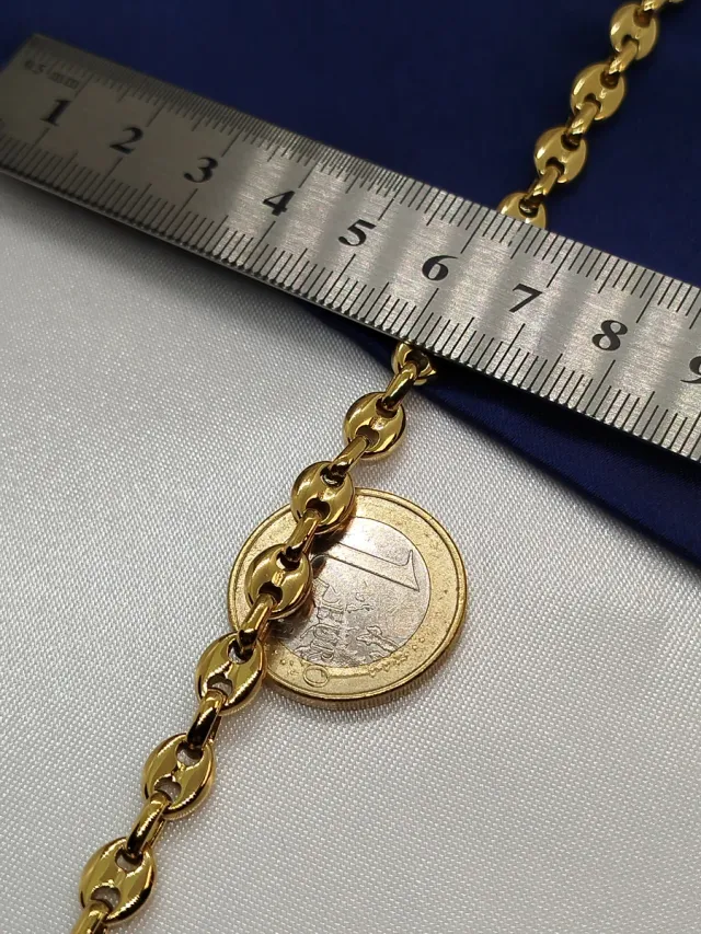 Pulsera Acero Inoxidable Calabrote Dorada