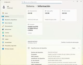 HP i5, 8GB RAM, ssd 240, windows 11, 14’