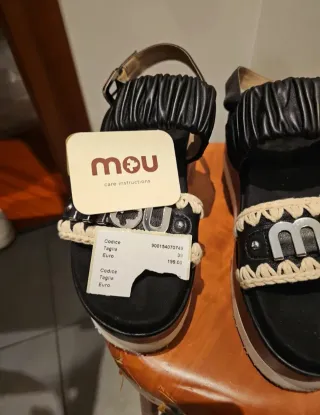 Sandali Mou neri tacco 39 Pari al nuovo