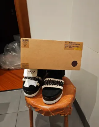 Sandali Mou neri tacco 39 Pari al nuovo