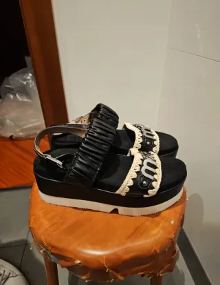 Sandali Mou neri tacco 39 Pari al nuovo