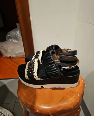 Sandali Mou neri tacco 39 Pari al nuovo