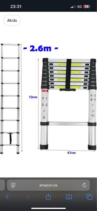 Escalera Telescópica 2.6m