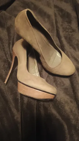 Scarpe con tacco beige/marrone