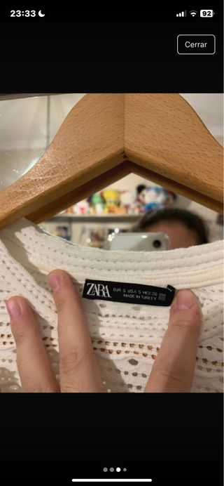 Camiseta Zara blanca corta