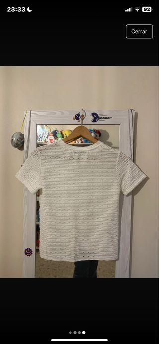 Camiseta Zara blanca corta