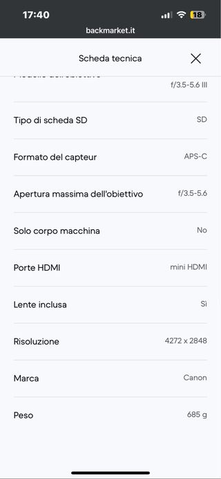 Canon EOS 1100D reflex