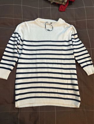 Jersey rayas azul y blanco