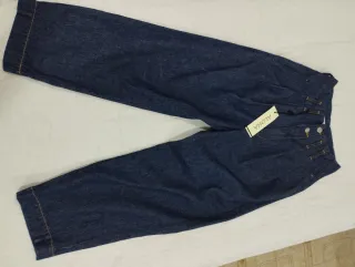 Pantaloni ALOHA vita alta denim blu