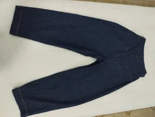Pantaloni ALOHA vita alta denim blu