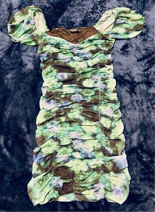 Vestido Ruched Tie-Dye Mujer