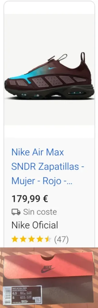 Nike Air Max SNDR "Burgundy Crush" N 37'5