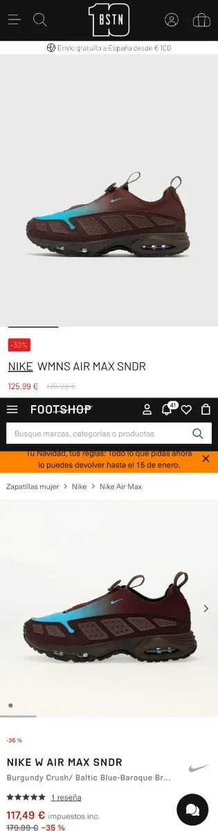 Nike Air Max SNDR "Burgundy Crush" N 37'5