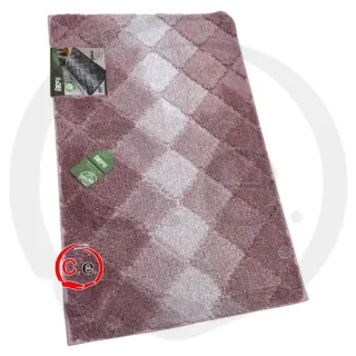Tappeto  o tris bagno Fancy Rosa Diamante