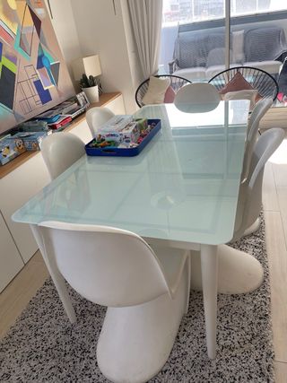 Mesa Comedor Cristal Extensible Sklum