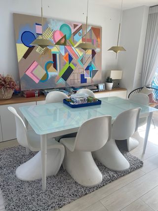 Mesa Comedor Cristal Extensible Sklum