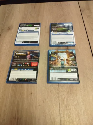 4 Videojuegos PS4: FC 25, FC 24, PES 2019, Jurassi