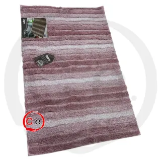 Tappeto a strisce grigio e bianco