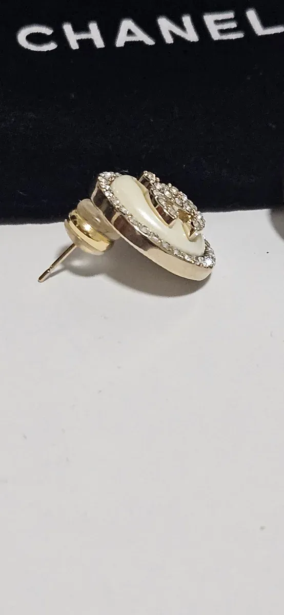 Pendientes Chanel Perla y Cristales