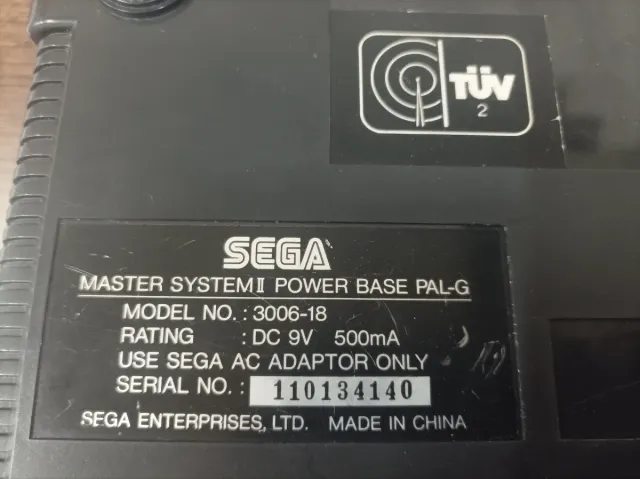 Sega Master System II Nero