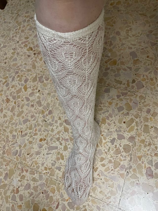 Calcetines fallera color hueso