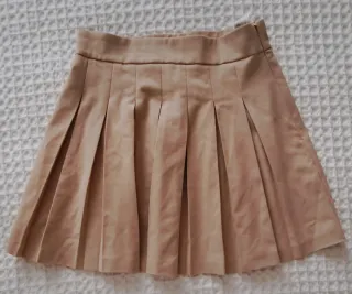 Minifalda plisada marrón claro