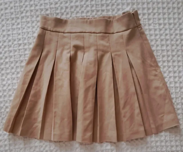 Minifalda plisada marrón claro