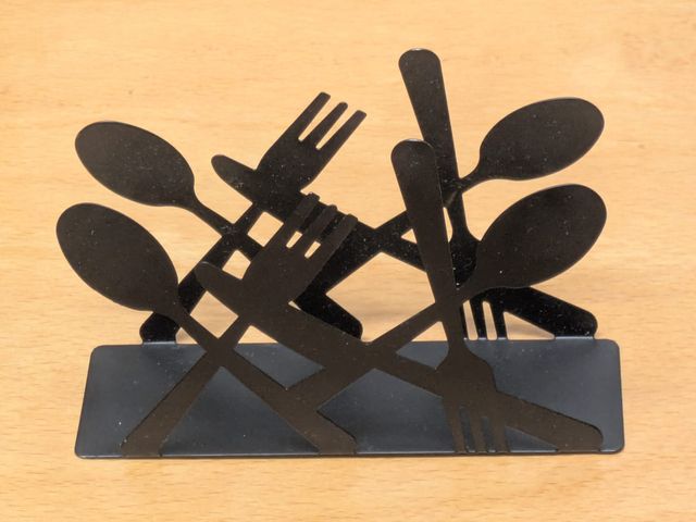 Porta tovaglioli in metallo design nero