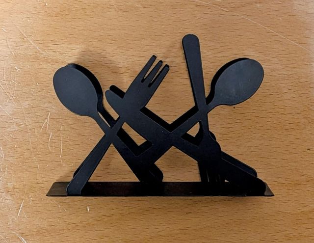 Porta tovaglioli in metallo design nero