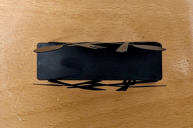 Porta tovaglioli in metallo design nero